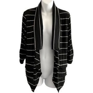 Striped Waterfall Cardigan